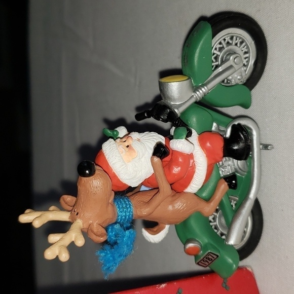 Hallmark Other - Vintage Hallmark  1987 Santa riding a motorcycle with reindeer